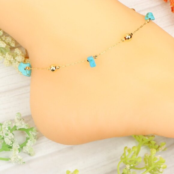 "Handmade Anklet – Elegant & Delicate Jewelry for Women | UNVRC1682 - Picture 3 of 10